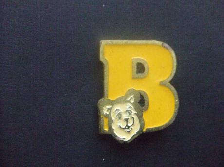 Letter B figuurtje geel